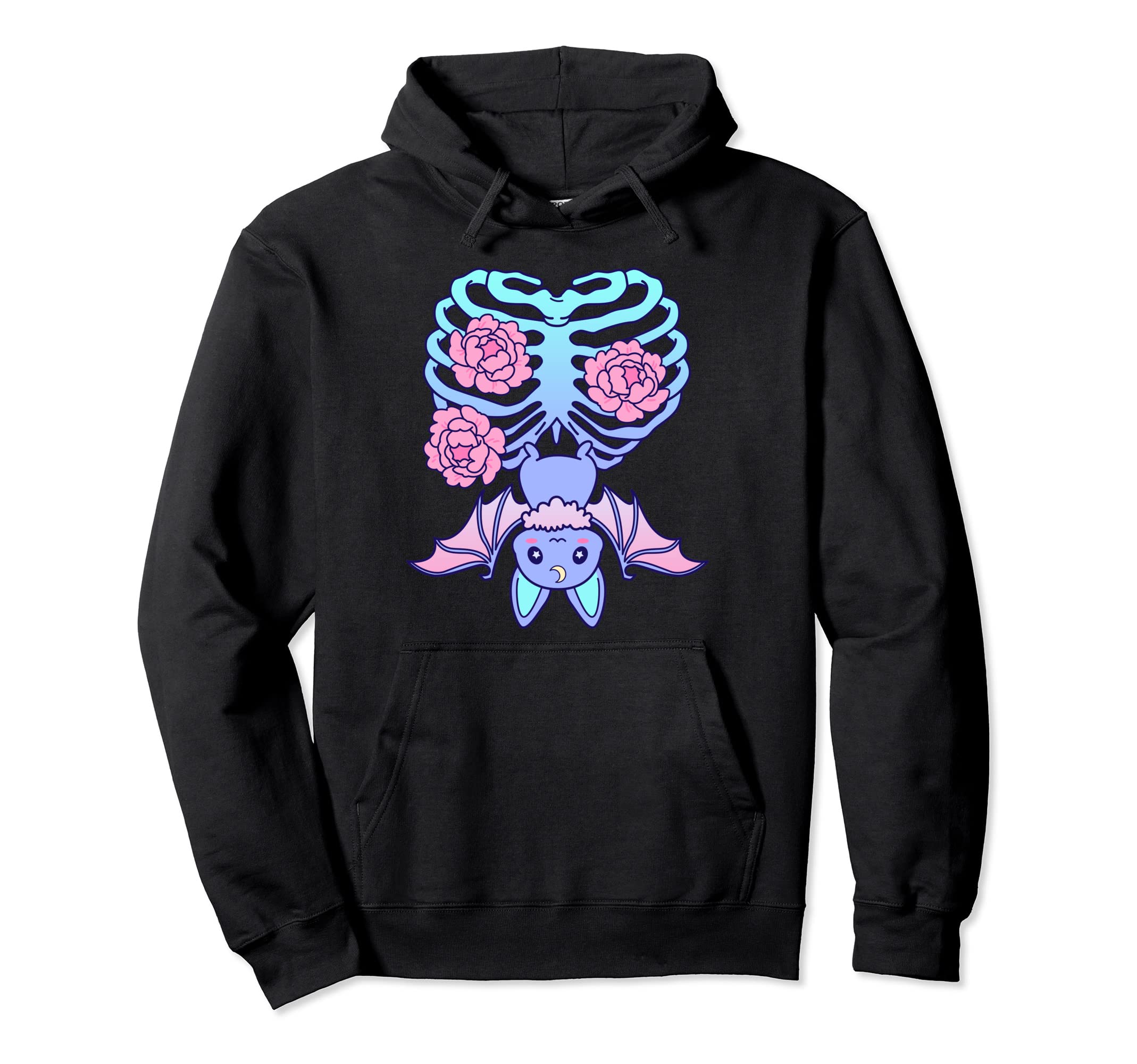 Kawaii Pastel Goth Creepy Bat Vaporwave Hoodie - Unique Graphic for Adults - T-Shirt, Sweatshirt, Hoodie