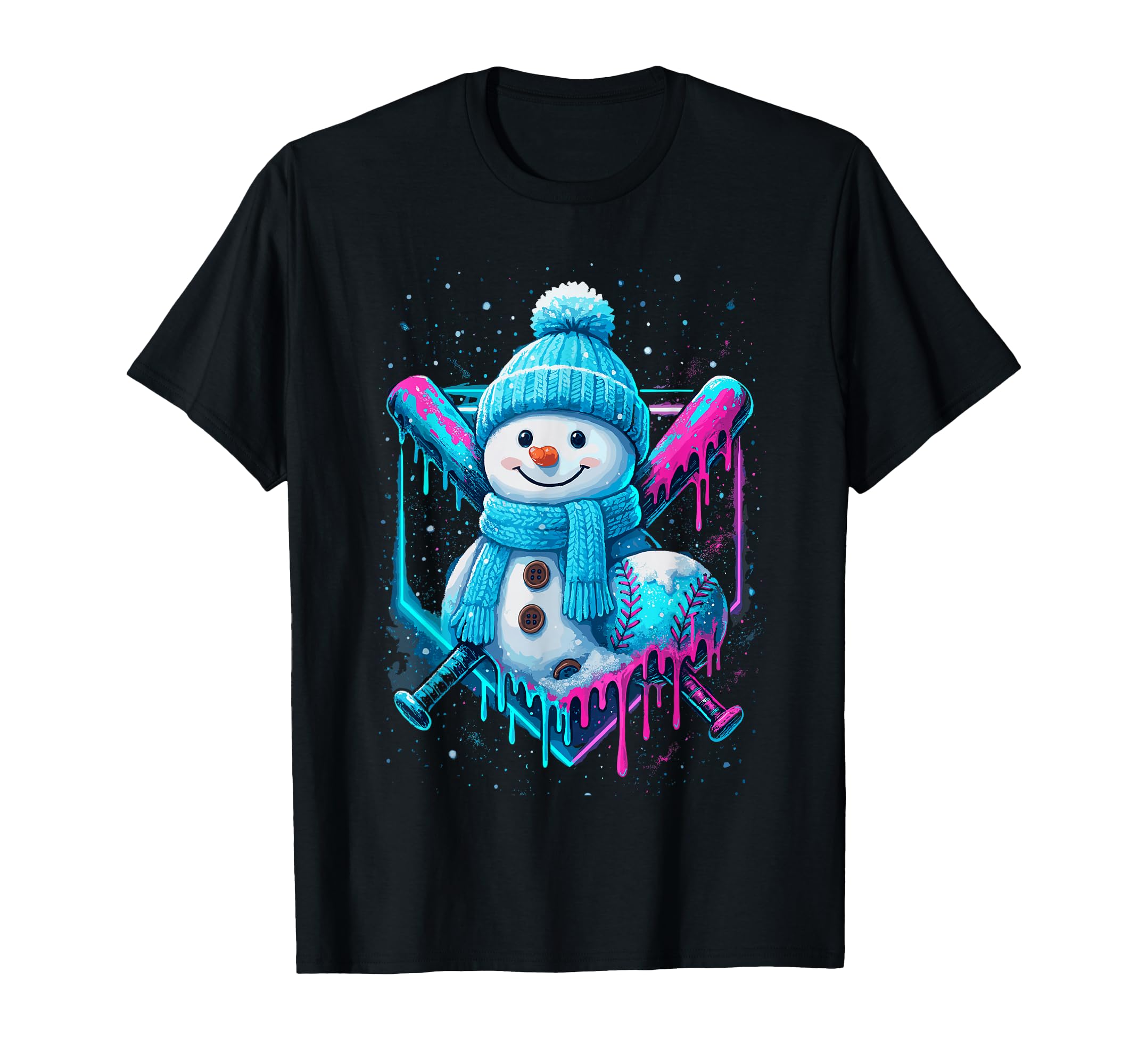 Baseball Drip Who Love Snowman Dripping T-Shirt - Aesthetic Graphic Unisex - T-Shirt, Sweatshirt, Hoodie