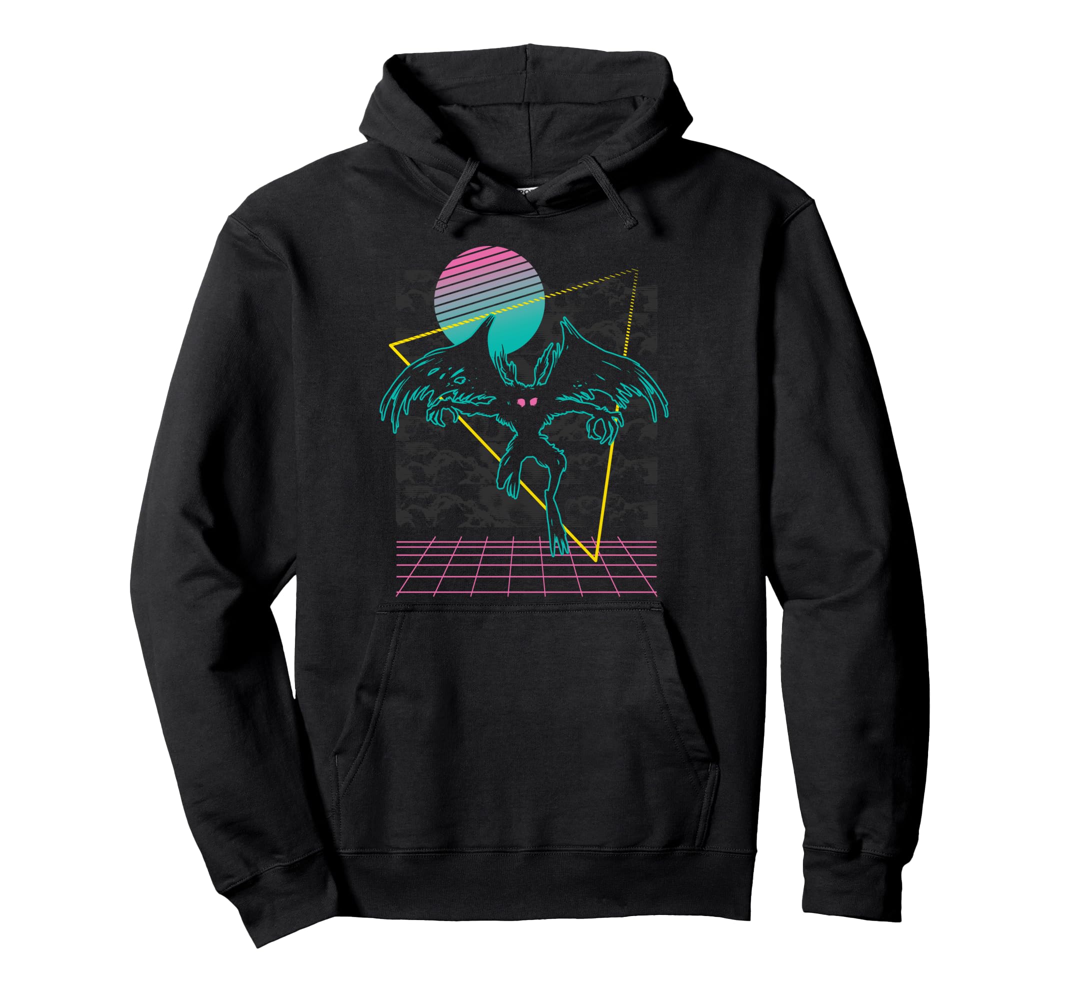 Vaporwave Aesthetic Mothman Hoodie - Casual Everyday Wear Unisex - T-Shirt, Sweatshirt, Hoodie