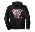 My Might Not Always Swing Baseball Mom Hoodie - Novelty Apparel for Adults - T-Shirt, Sweatshirt, Hoodie