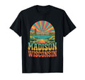 Madison Wisconsin Sunset Skyline T-Shirt - Graphic Print Men Women - T-Shirt, Sweatshirt, Hoodie