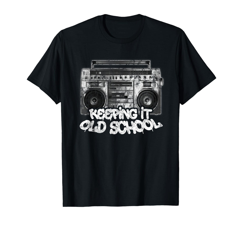 Keeping It Old School Boombox Graffiti T-Shirt - Custom Art Print Men Women - T-Shirt, Sweatshirt, Hoodie