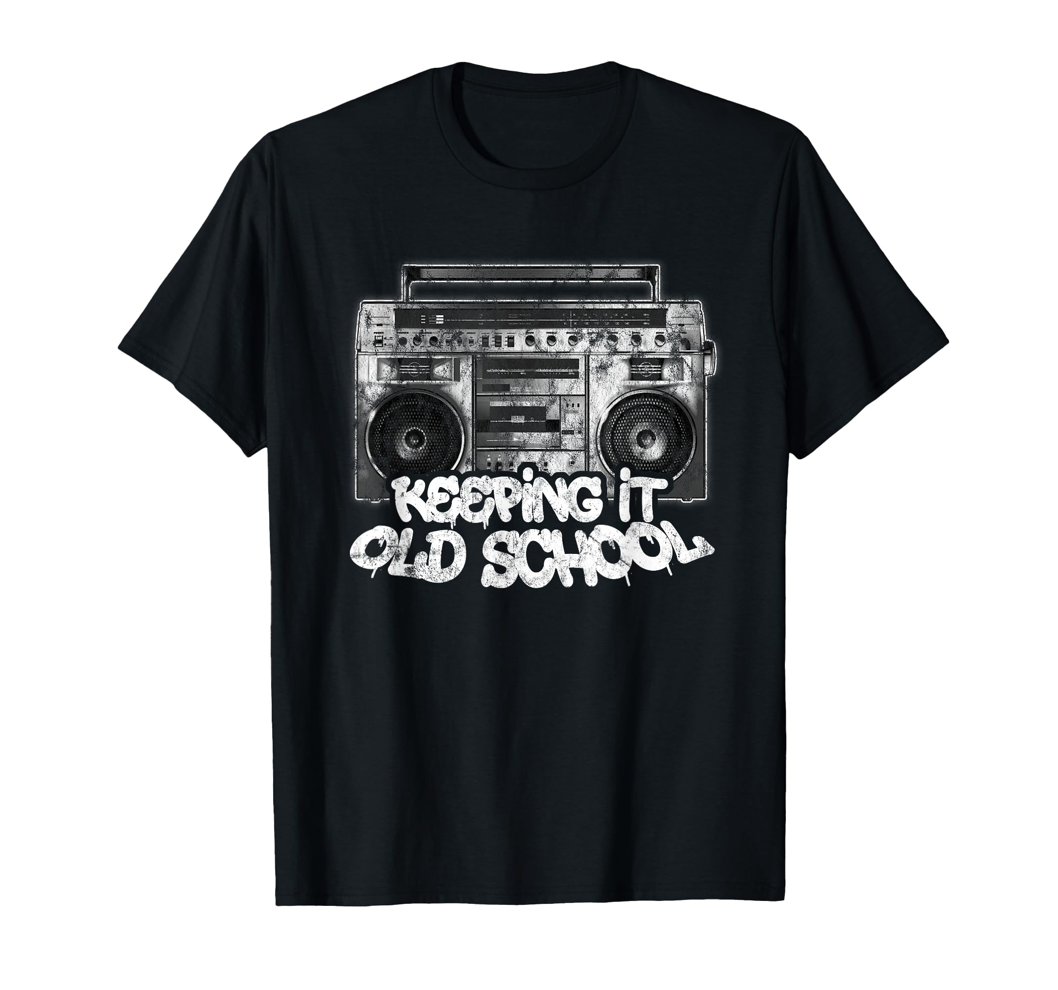 Keeping It Old School Boombox Graffiti T-Shirt - Custom Art Print Men Women - T-Shirt, Sweatshirt, Hoodie