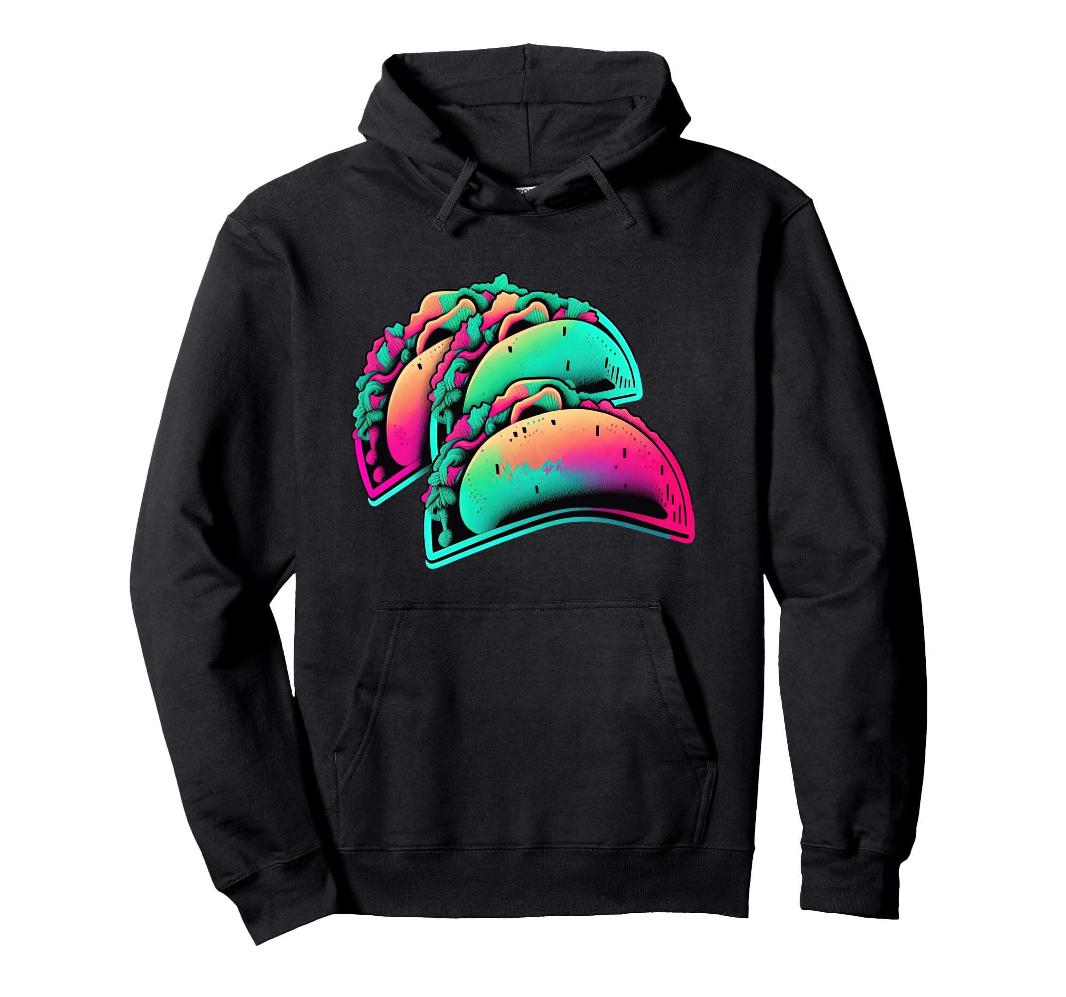 Tacos Vaporwave Pastel Aesthetic Hoodie - Graphic Print Men Women - T-Shirt, Sweatshirt, Hoodie