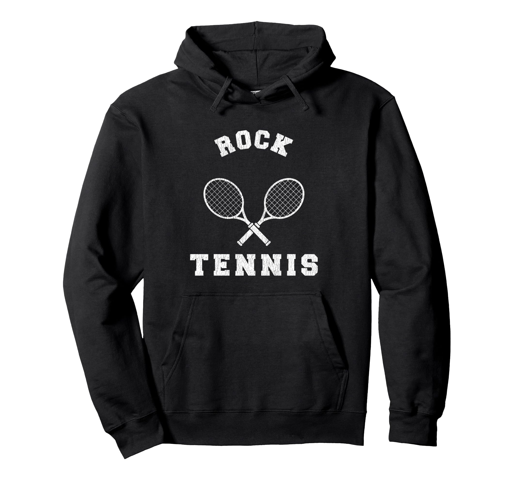 Rock Tennis Team Distressed 90S Vibe Hoodie - Custom Art Print for Adults - T-Shirt, Sweatshirt, Hoodie