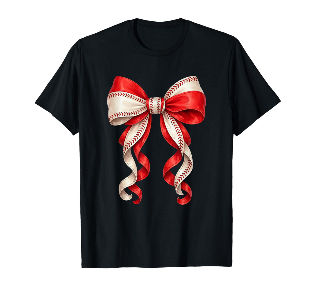 Baseball Season Coquette Bow Baseball T-Shirt - Novelty Apparel for Adults - T-Shirt, Sweatshirt, Hoodie