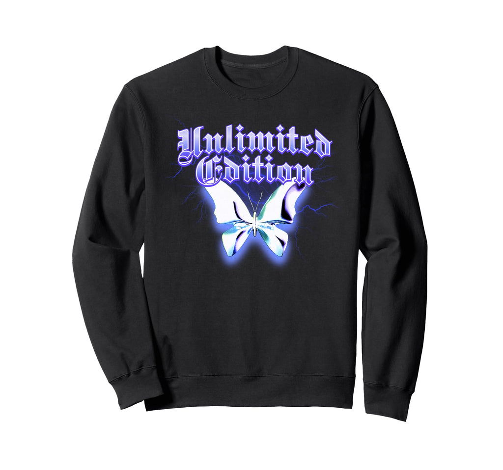 Butterfly Y2K Grunge Aesthetic Sweatshirt - Streetwear Style for Adults - T-Shirt, Sweatshirt, Hoodie