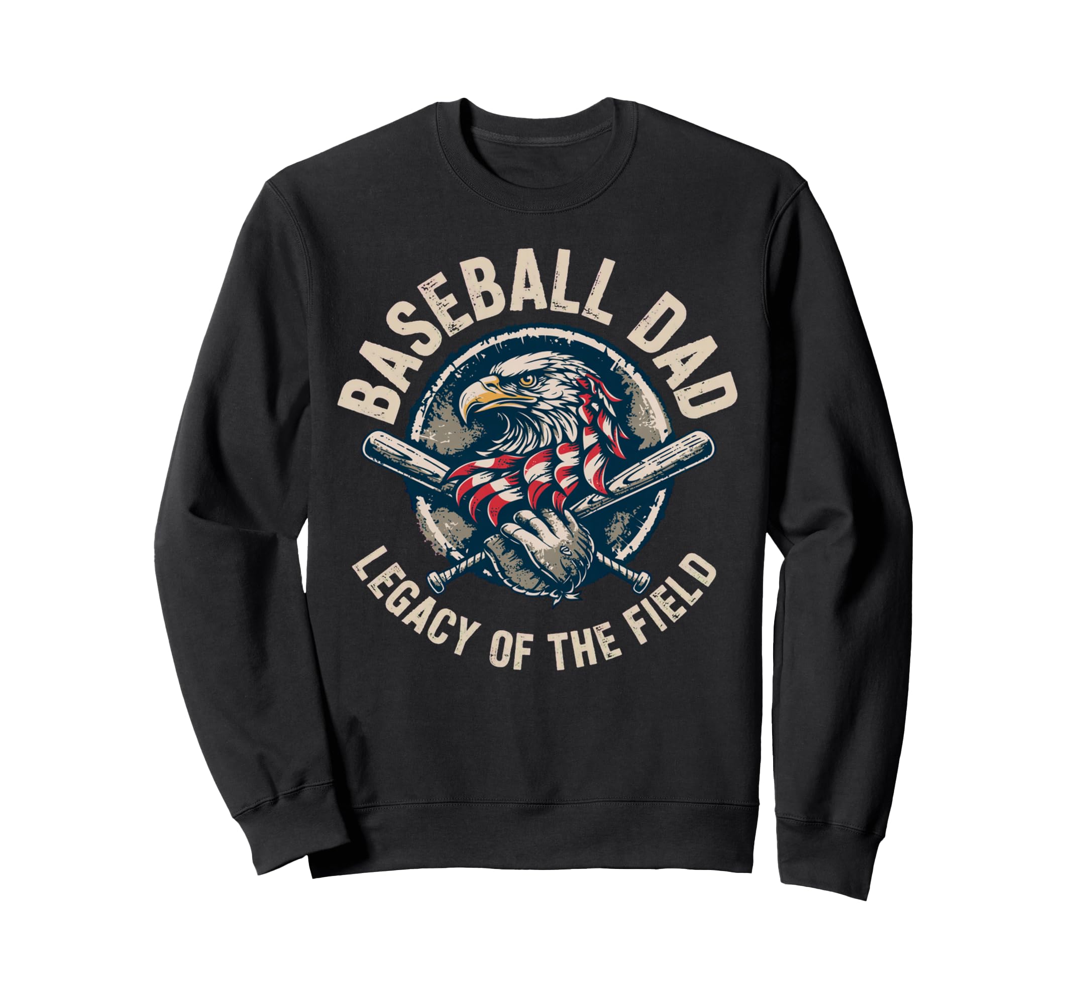 Baseball Fathers Day Baseball Dad Sweatshirt - Graphic Print Men Women - T-Shirt, Sweatshirt, Hoodie