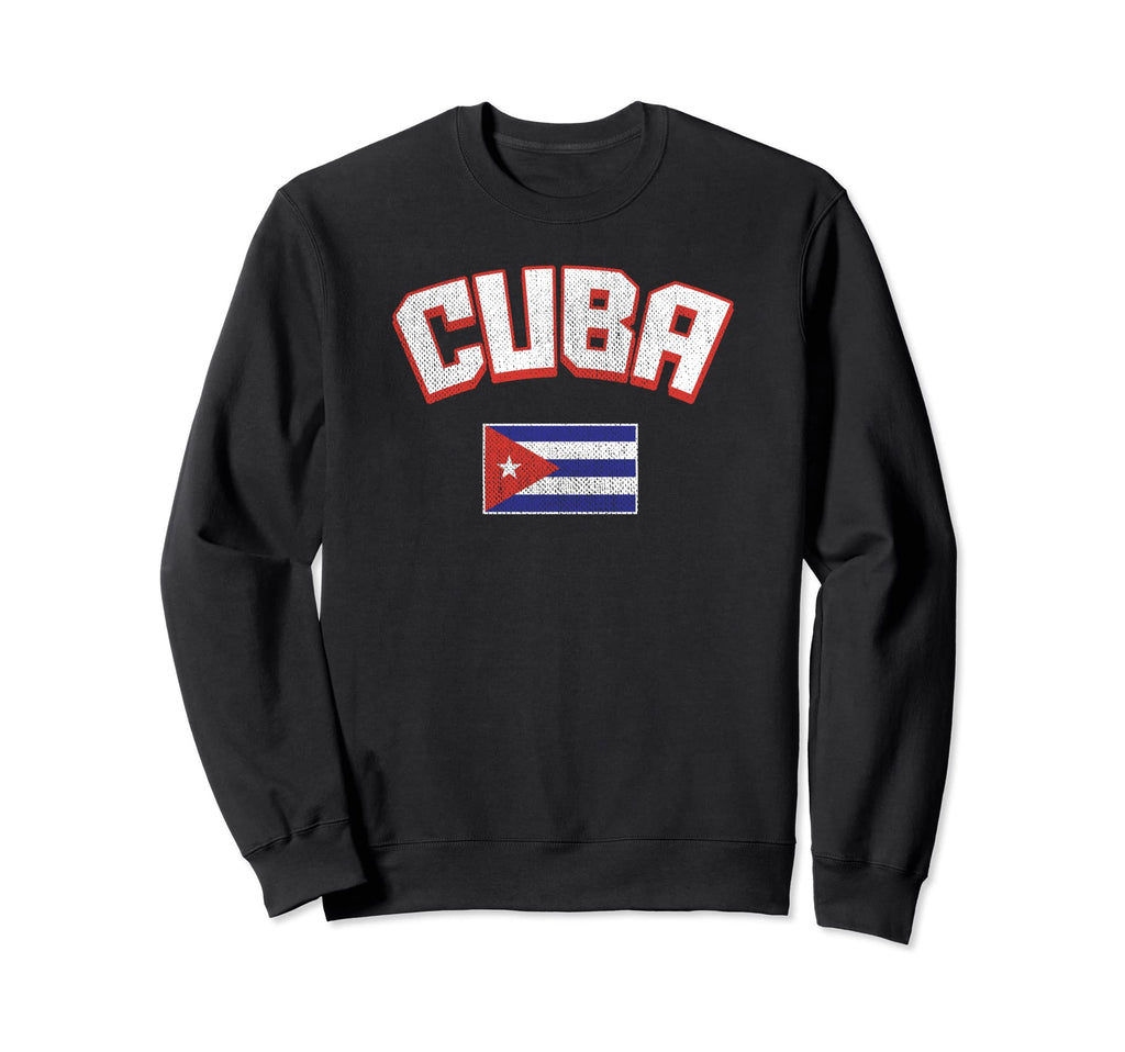 Cuba Flag Distressed Cuban Pride Sweatshirt - Custom Art Print Men Women - T-Shirt, Sweatshirt, Hoodie
