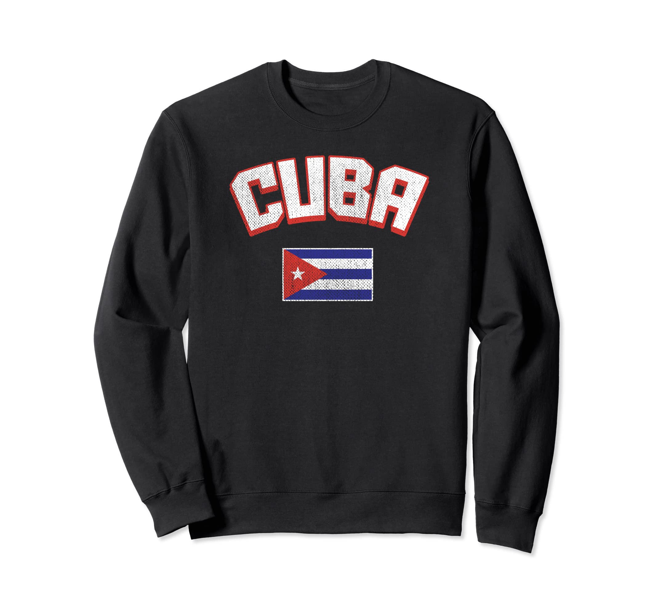 Cuba Flag Distressed Cuban Pride Sweatshirt - Custom Art Print Men Women - T-Shirt, Sweatshirt, Hoodie