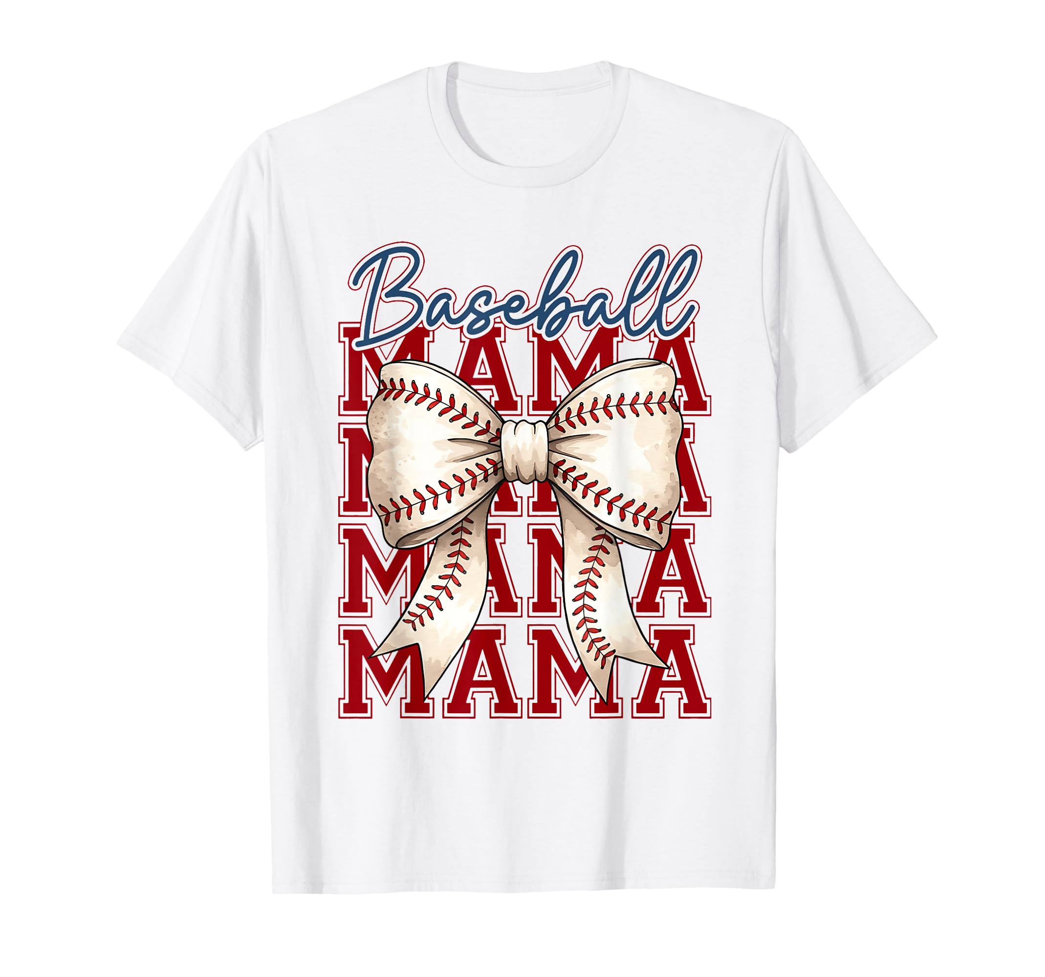 Baseball Mom Coquette Bow Mothers T-Shirt - Aesthetic Graphic for Adults - T-Shirt, Sweatshirt, Hoodie