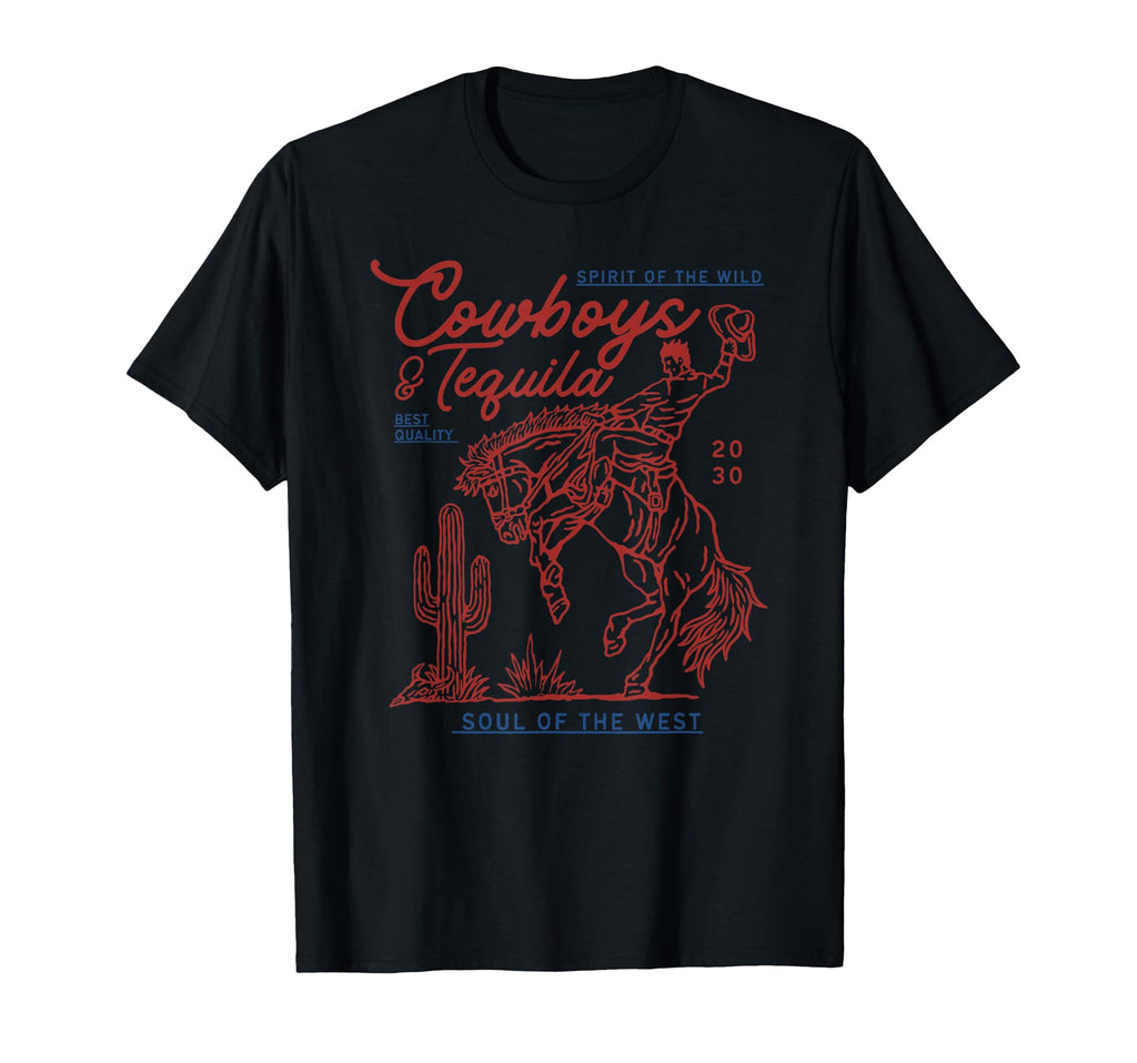Texas Cowboys And Tequila Country T-Shirt - Aesthetic Graphic for Adults - T-Shirt, Sweatshirt, Hoodie