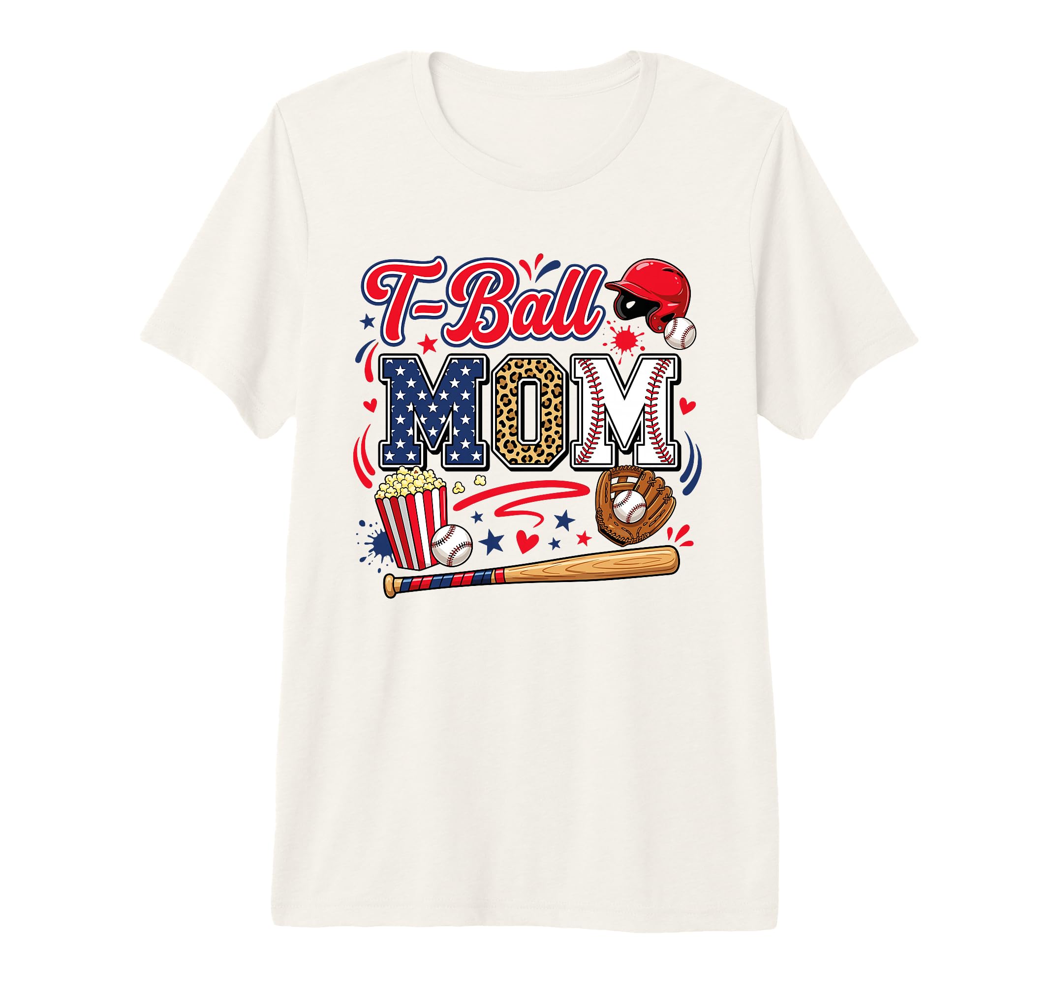 Ball Sport Patriotic T Ball Mom T-Shirt - Casual Everyday Wear Men Women - T-Shirt, Sweatshirt, Hoodie