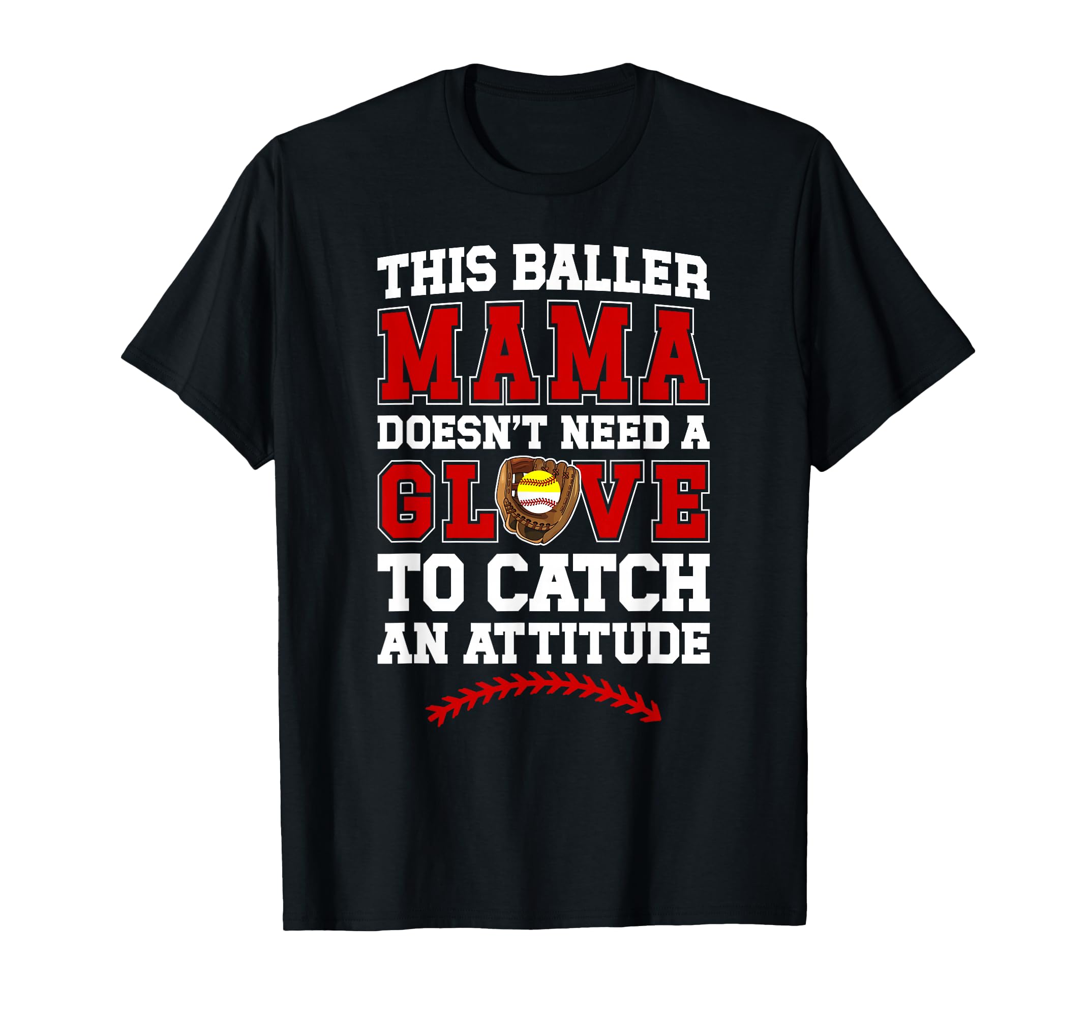Baller Mama Funny Baseball Softball Mom T-Shirt - Aesthetic Graphic Unisex - T-Shirt, Sweatshirt, Hoodie