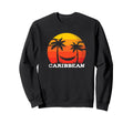 Caribbean Sunset Palm Tree Vacation Sweatshirt - Trendy Graphic for Adults - T-Shirt, Sweatshirt, Hoodie