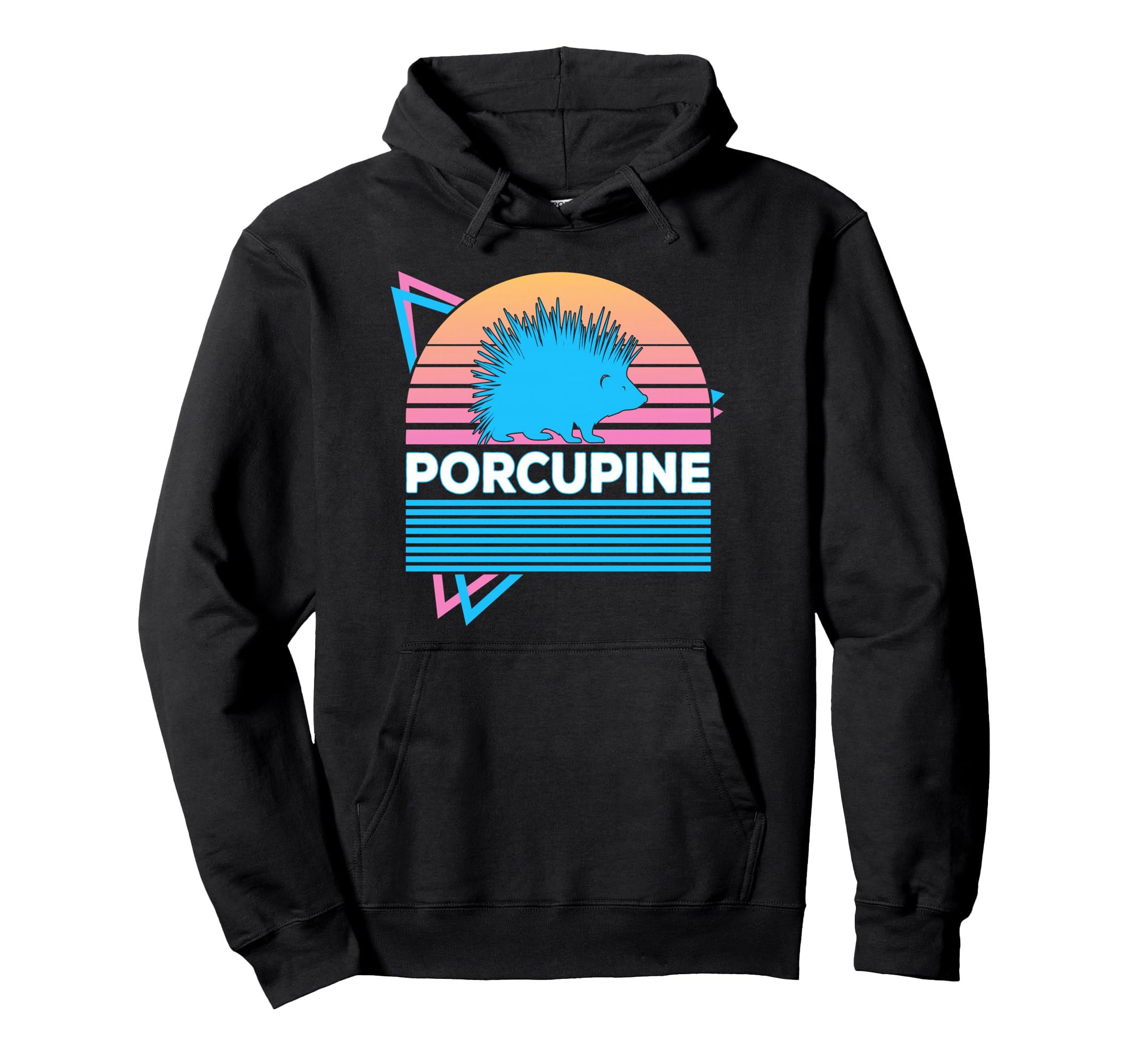Porcupine Vaporwave Aesthetic Hoodie - Graphic Print Men Women - T-Shirt, Sweatshirt, Hoodie