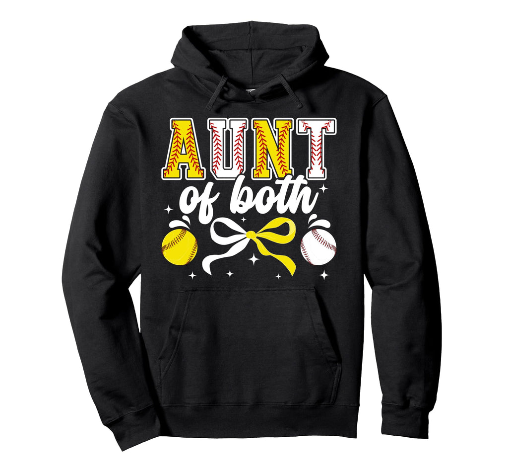 Aunt Both Coquette Baseball Softball Hoodie - Trendy Graphic for Adults - T-Shirt, Sweatshirt, Hoodie