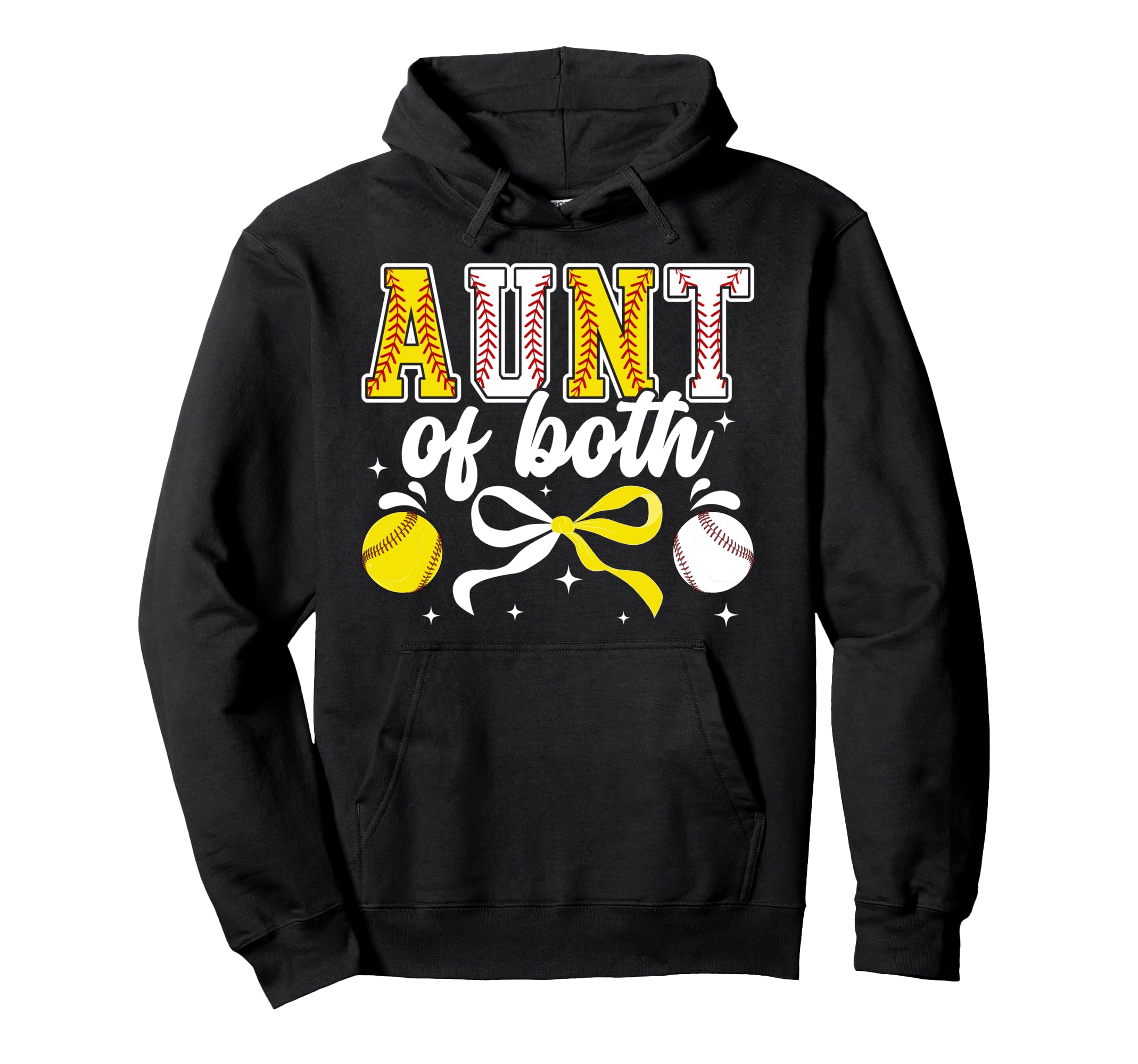 Aunt Both Coquette Baseball Softball Hoodie - Trendy Graphic for Adults - T-Shirt, Sweatshirt, Hoodie