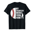 My Grandson Baseball Catcher Grandpa T-Shirt - Novelty Apparel for Adults - T-Shirt, Sweatshirt, Hoodie