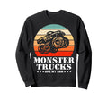 Monster Truck Are My Jam Sunset Sweatshirt - Novelty Apparel for Adults - T-Shirt, Sweatshirt, Hoodie