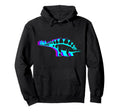 Stegosaurus Dinosaur Vaporwave Hoodie - Custom Art Print Unisex - T-Shirt, Sweatshirt, Hoodie
