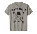 North Dakota Distressed Cross T-Shirt - Graphic Print for Adults - T-Shirt, Sweatshirt, Hoodie