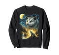 Possum Howling To Moon Meme Sweatshirt - Casual Everyday Wear Men Women - T-Shirt, Sweatshirt, Hoodie