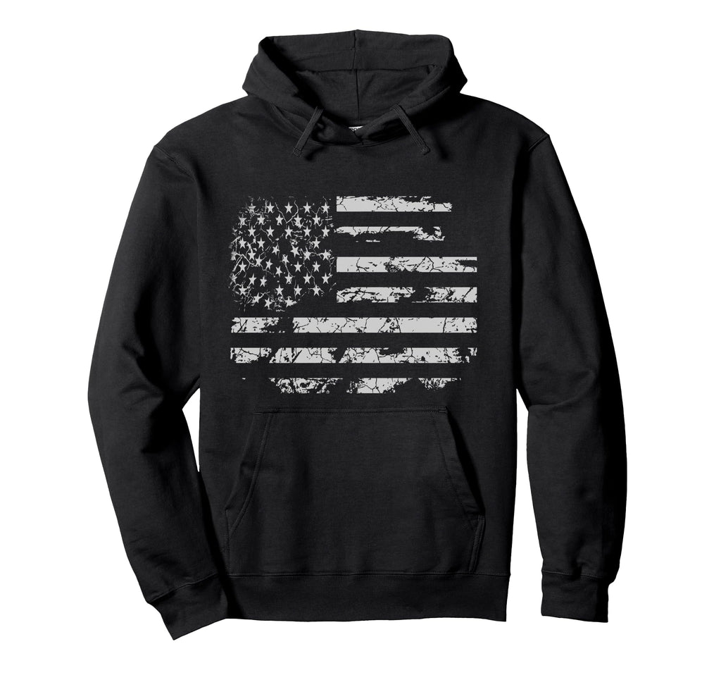 Distressed Usa Flag Hoodie - Aesthetic Graphic Men Women - T-Shirt, Sweatshirt, Hoodie