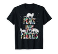 Peace Love Ferrets T-Shirt - Fun Novelty Design Unisex - T-Shirt, Sweatshirt, Hoodie