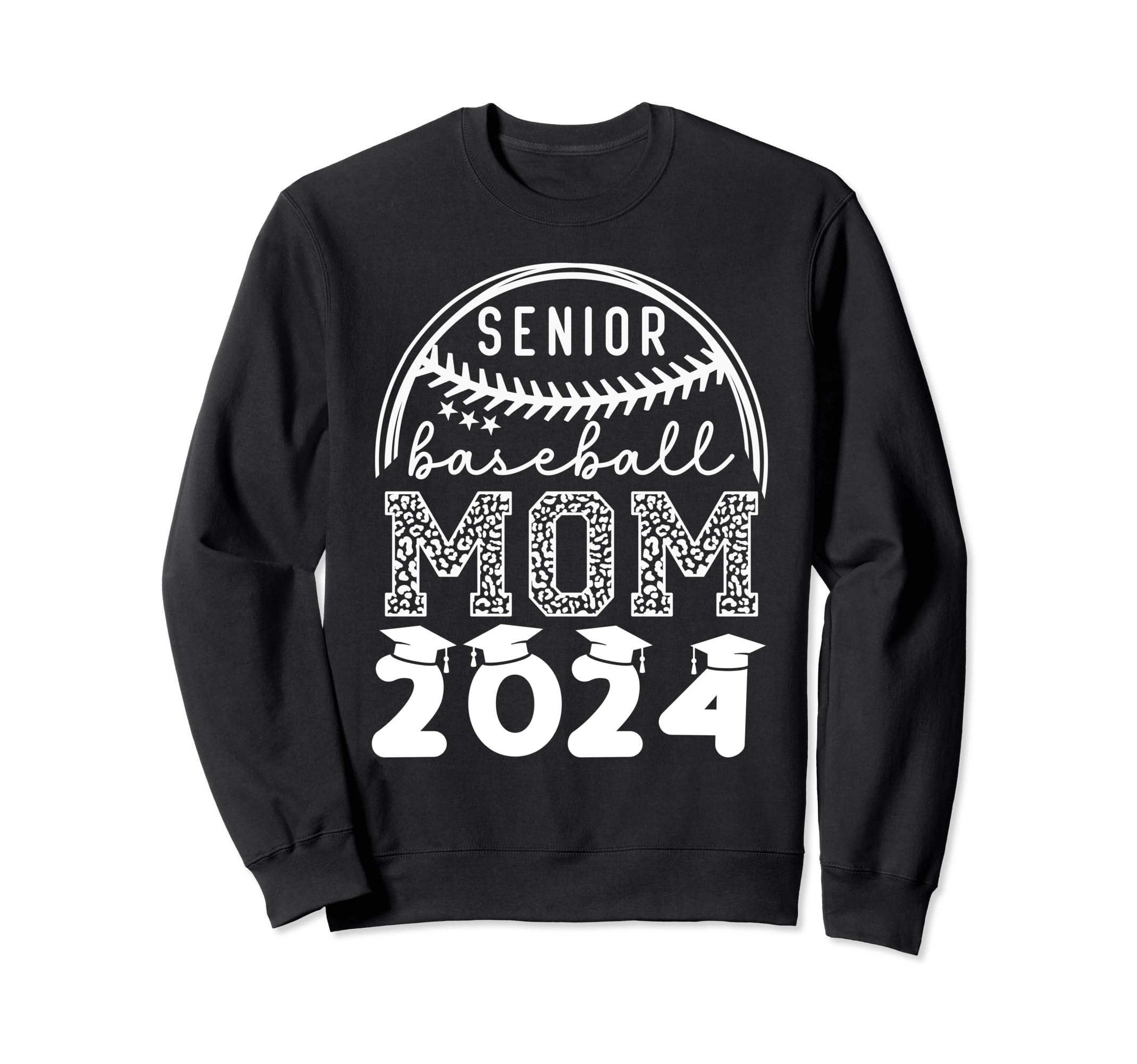 Senior Baseball Mom 2024 Graduation Sweatshirt - Trendy Graphic for Adults - T-Shirt, Sweatshirt, Hoodie