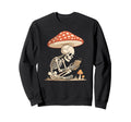Arcade Gamer Skeleton Sitting Under Sweatshirt - Custom Art Print Unisex - T-Shirt, Sweatshirt, Hoodie