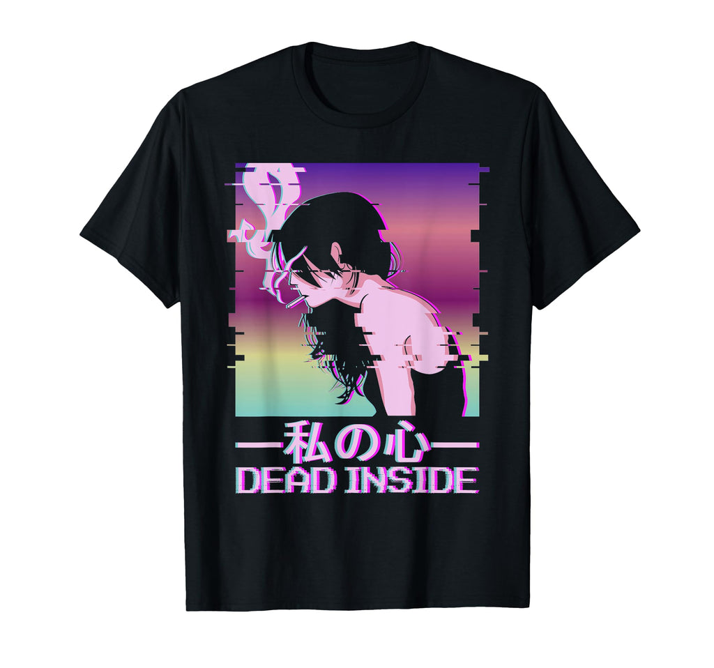 Dead Inside Lofi Vaporwave Alt Indie T-Shirt - Graphic Print Unisex - T-Shirt, Sweatshirt, Hoodie