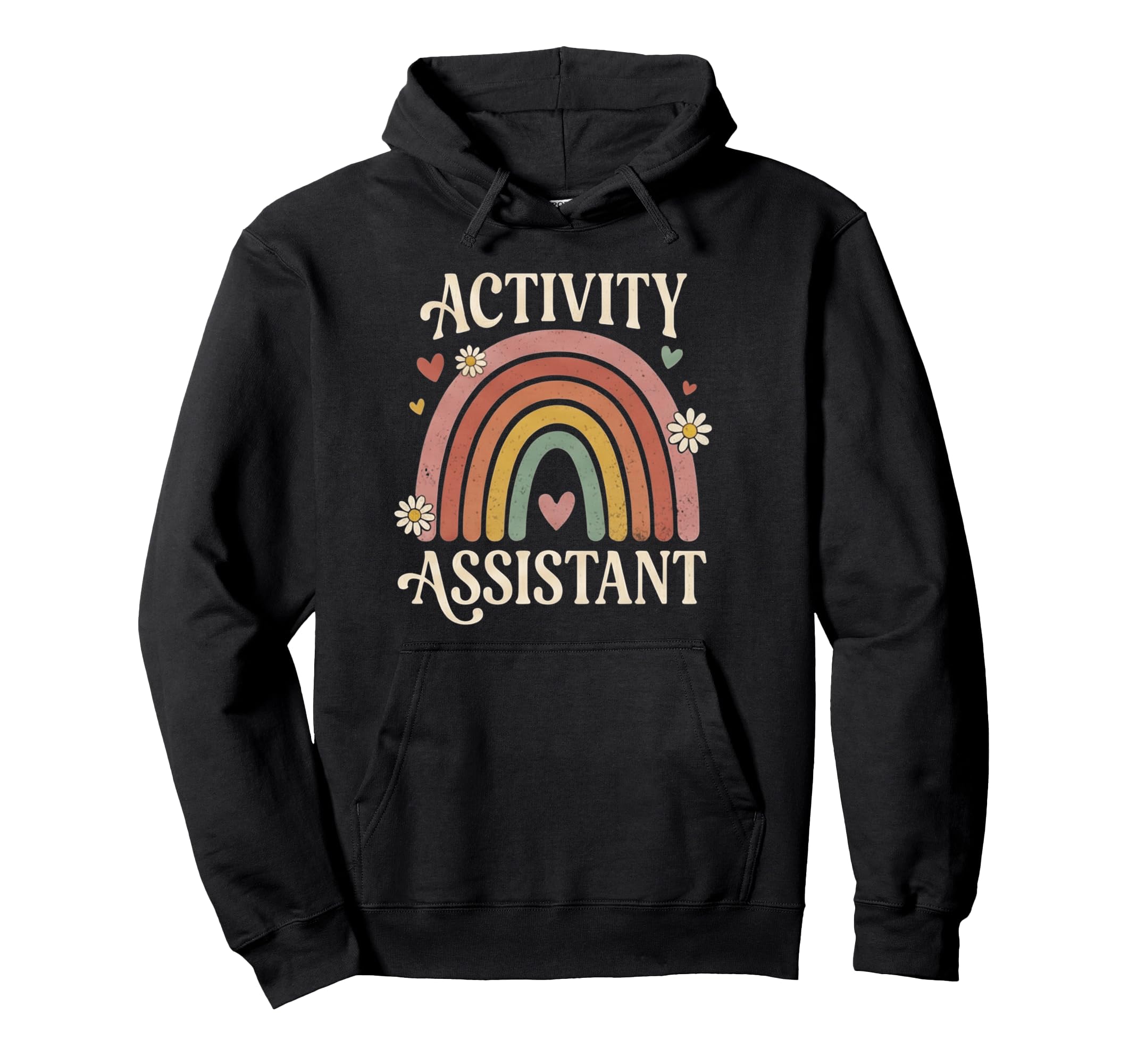Activity Assistant Rainbow Boho Daisy Hoodie - Fun Novelty Design Unisex - T-Shirt, Sweatshirt, Hoodie