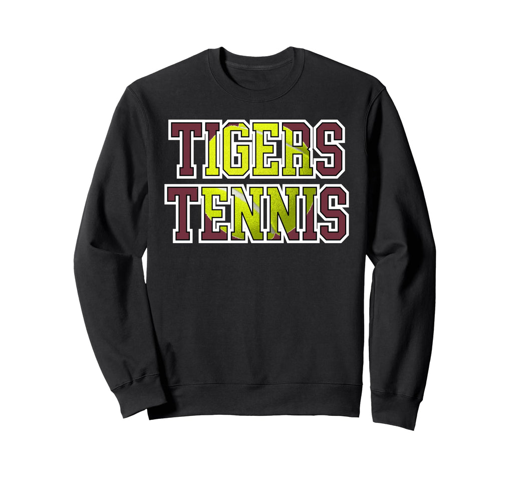 Maroon Tigers Tennis Mom School Sweatshirt - Custom Art Print Unisex - T-Shirt, Sweatshirt, Hoodie