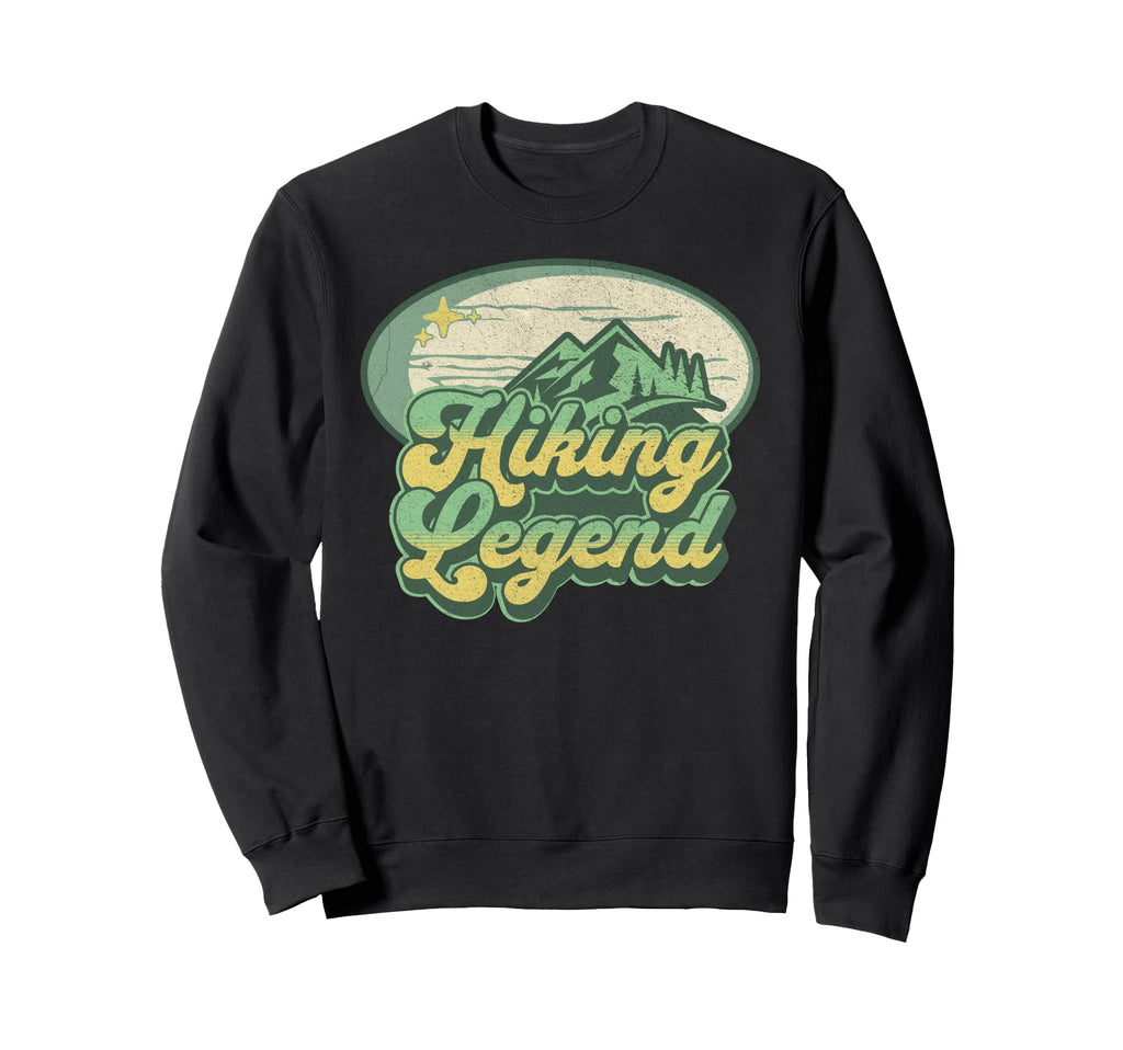 Hiking Legend 70S Distressed Sweatshirt - Fun Novelty Design Men Women - T-Shirt, Sweatshirt, Hoodie