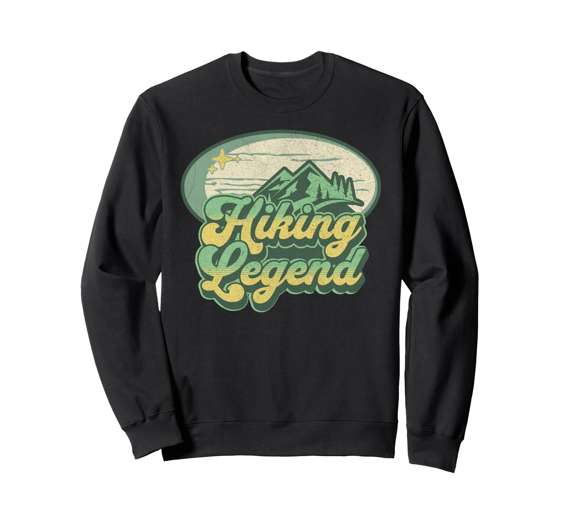 Hiking Legend 70S Distressed Sweatshirt - Fun Novelty Design Men Women - T-Shirt, Sweatshirt, Hoodie