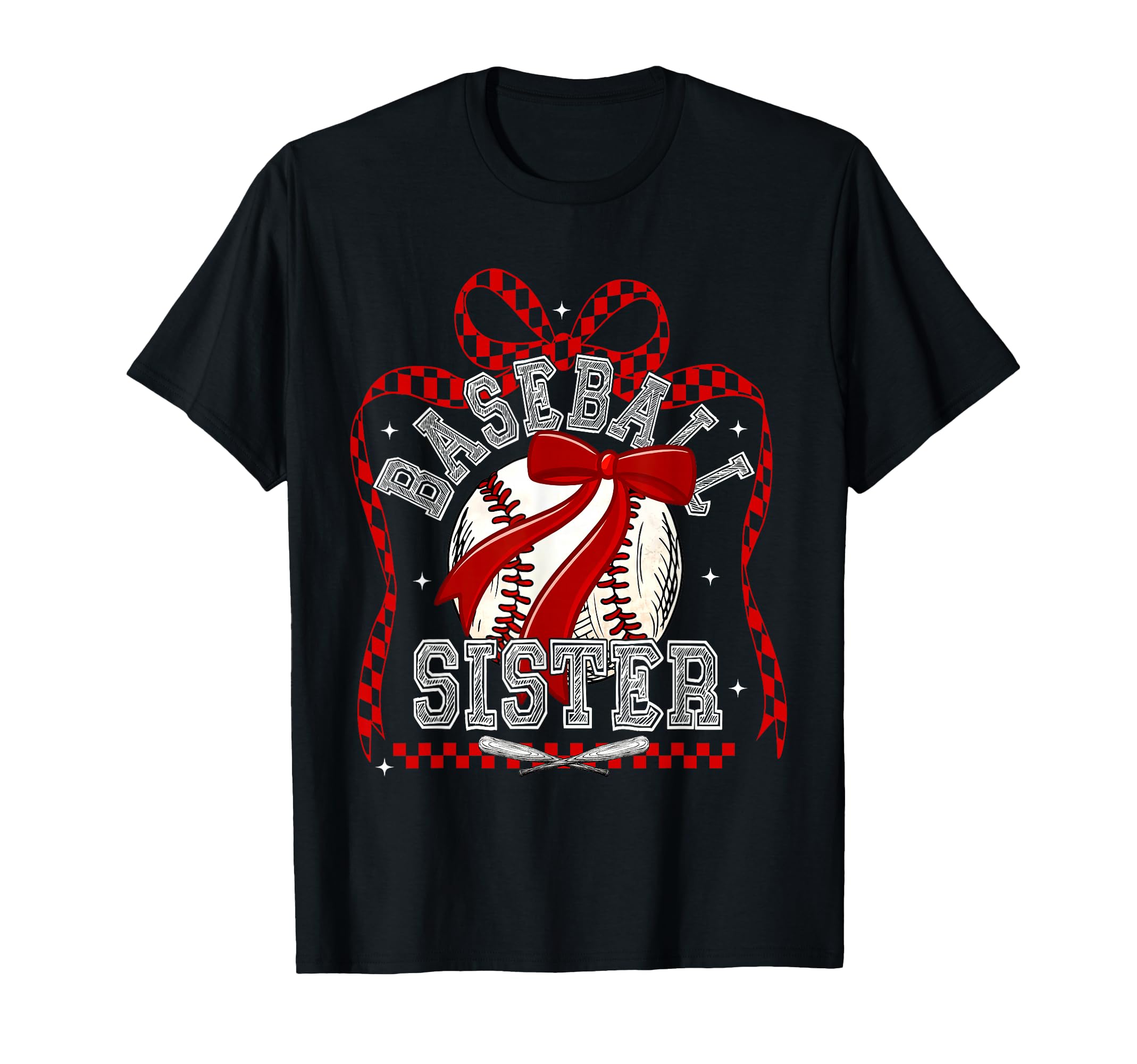 Baseball Coquette Bow Baseball Sister T-Shirt - Unique Graphic for Adults - T-Shirt, Sweatshirt, Hoodie