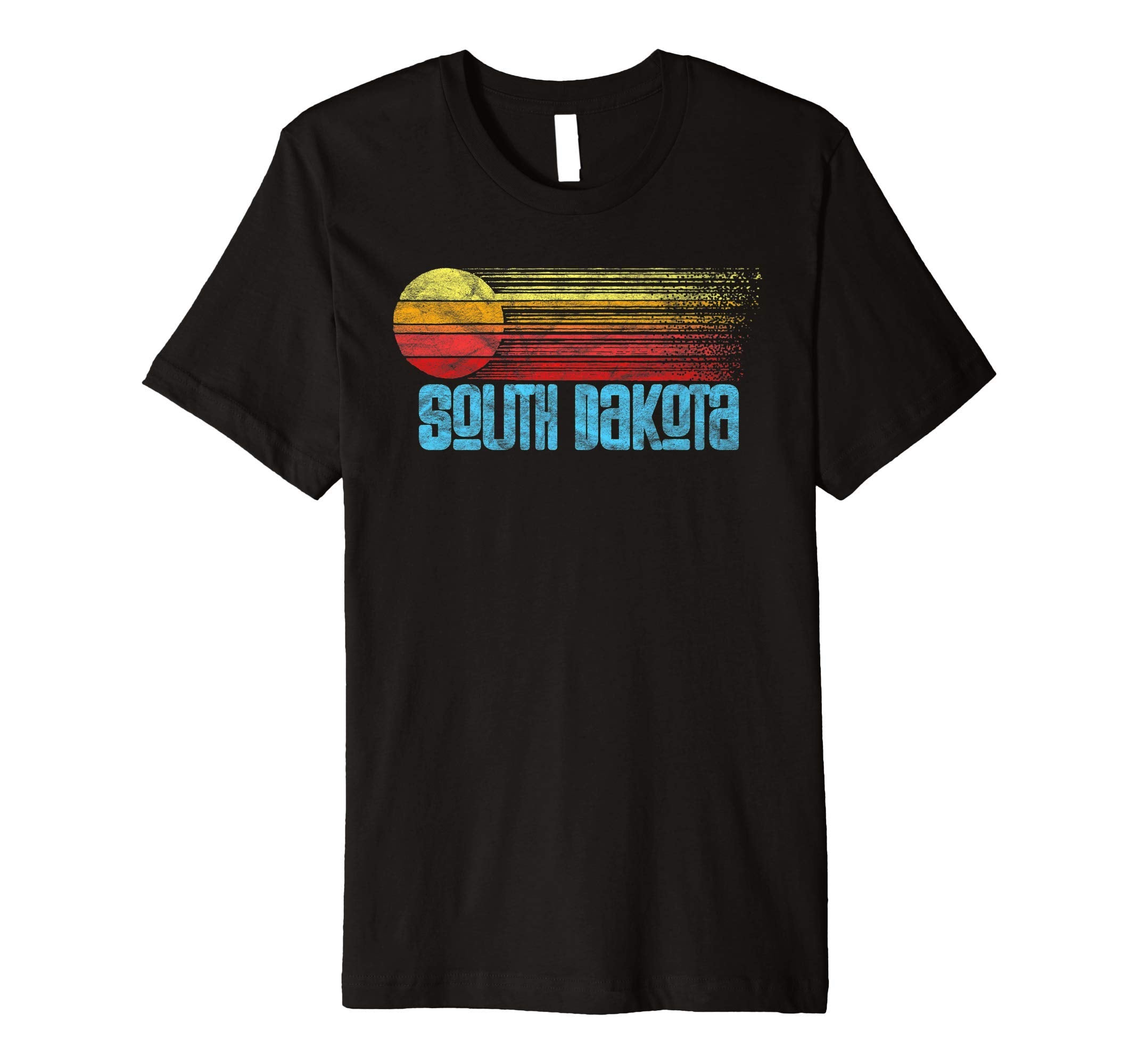 South Dakota Distressed Sun T-Shirt - Custom Art Print for Adults - T-Shirt, Sweatshirt, Hoodie
