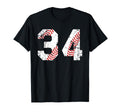 Baseball 34 Jersey Number T-Shirt - Fun Novelty Design Unisex - T-Shirt, Sweatshirt, Hoodie