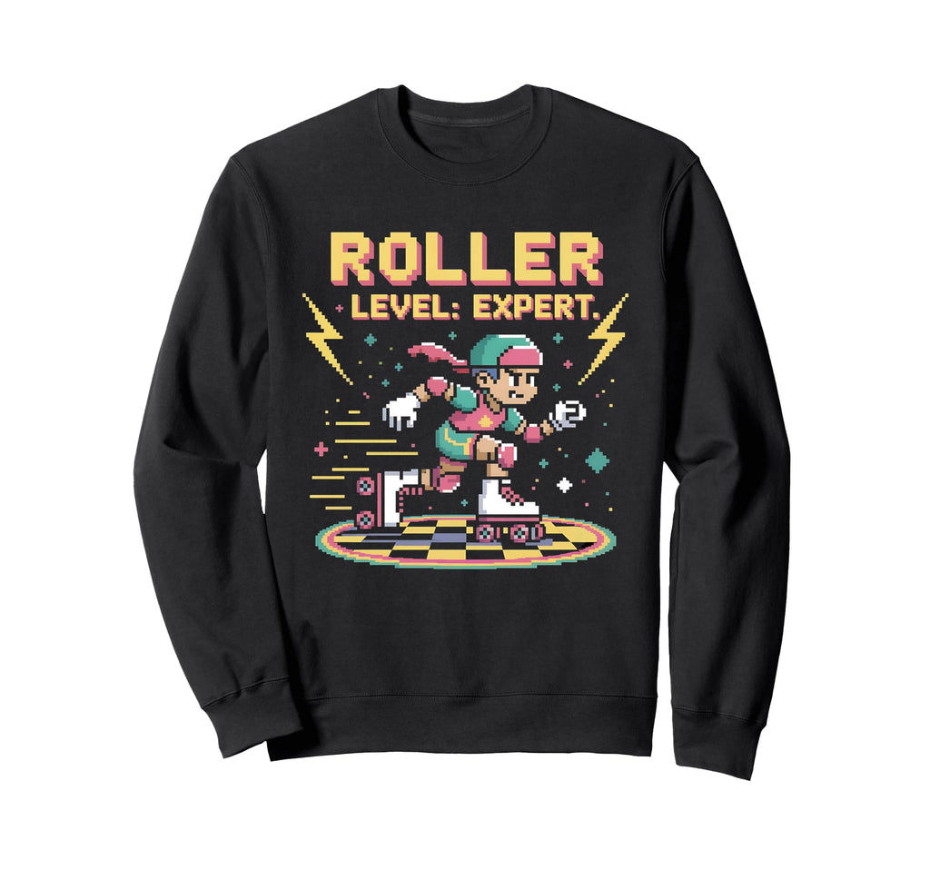 Roller Skate Roller Skating Sweatshirt - Aesthetic Graphic Men Women - T-Shirt, Sweatshirt, Hoodie
