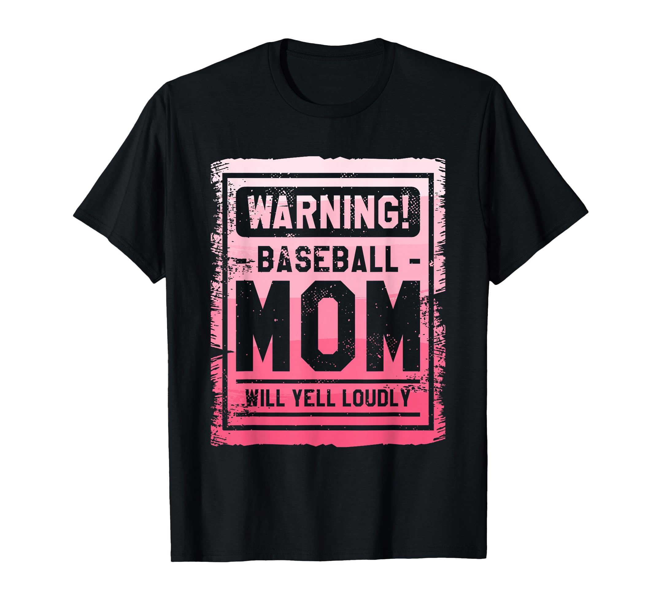 Warning Baseball Mom Will Yell T-Shirt - Custom Art Print for Adults - T-Shirt, Sweatshirt, Hoodie