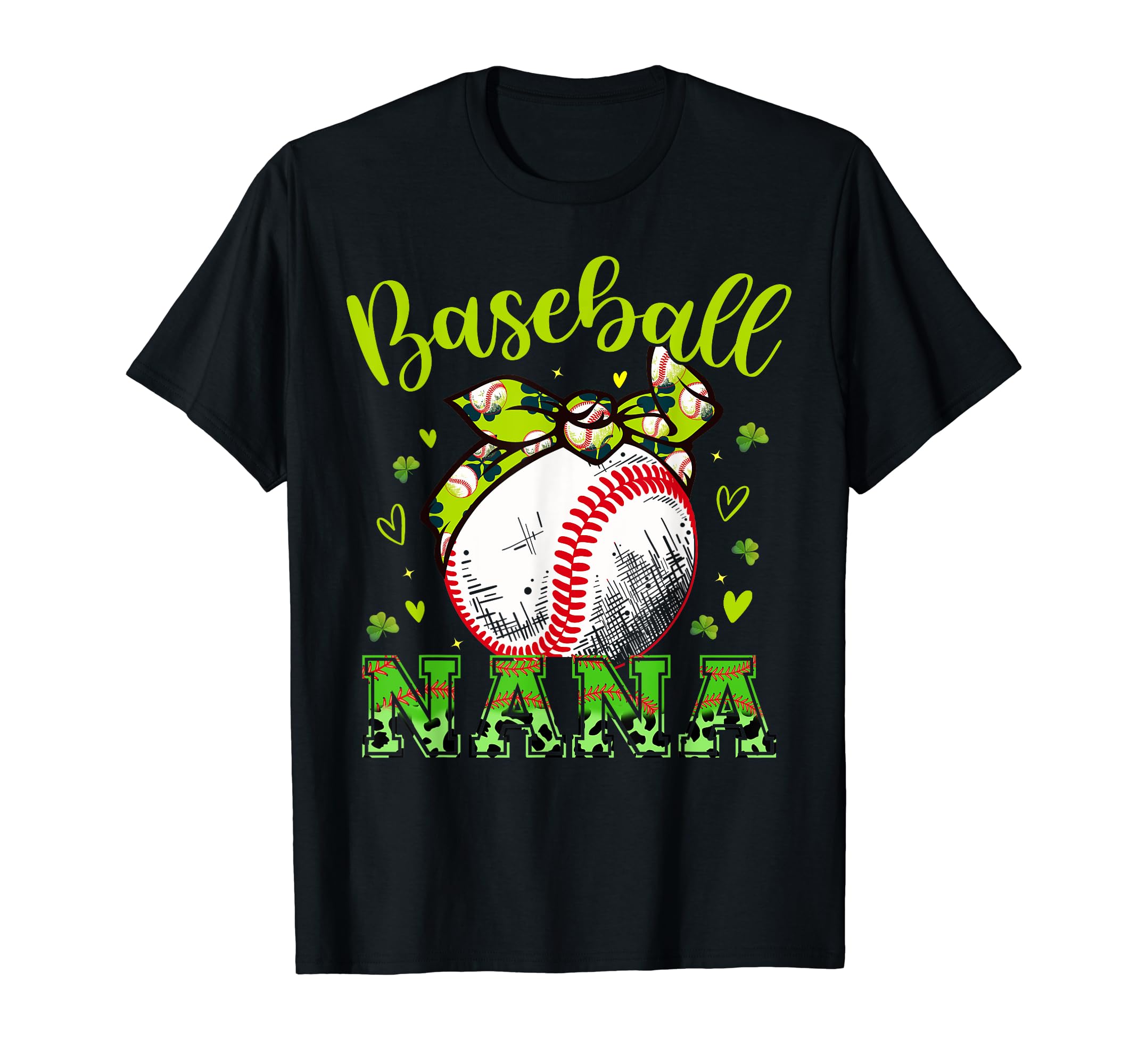 Baseball Nana Headband Leopard T-Shirt - Unique Graphic for Adults - T-Shirt, Sweatshirt, Hoodie