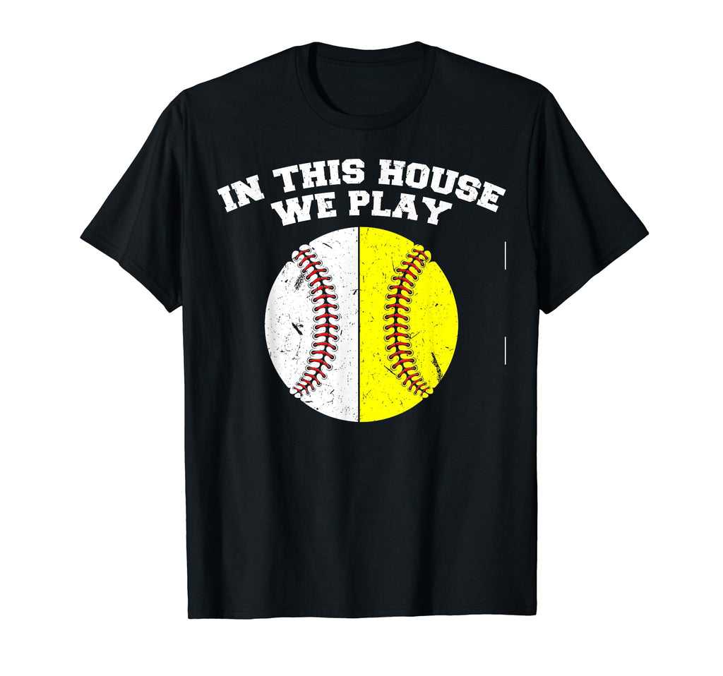 Ballers We Play Ball Mom Dad Baseball T-Shirt - Novelty Apparel for Adults - T-Shirt, Sweatshirt, Hoodie