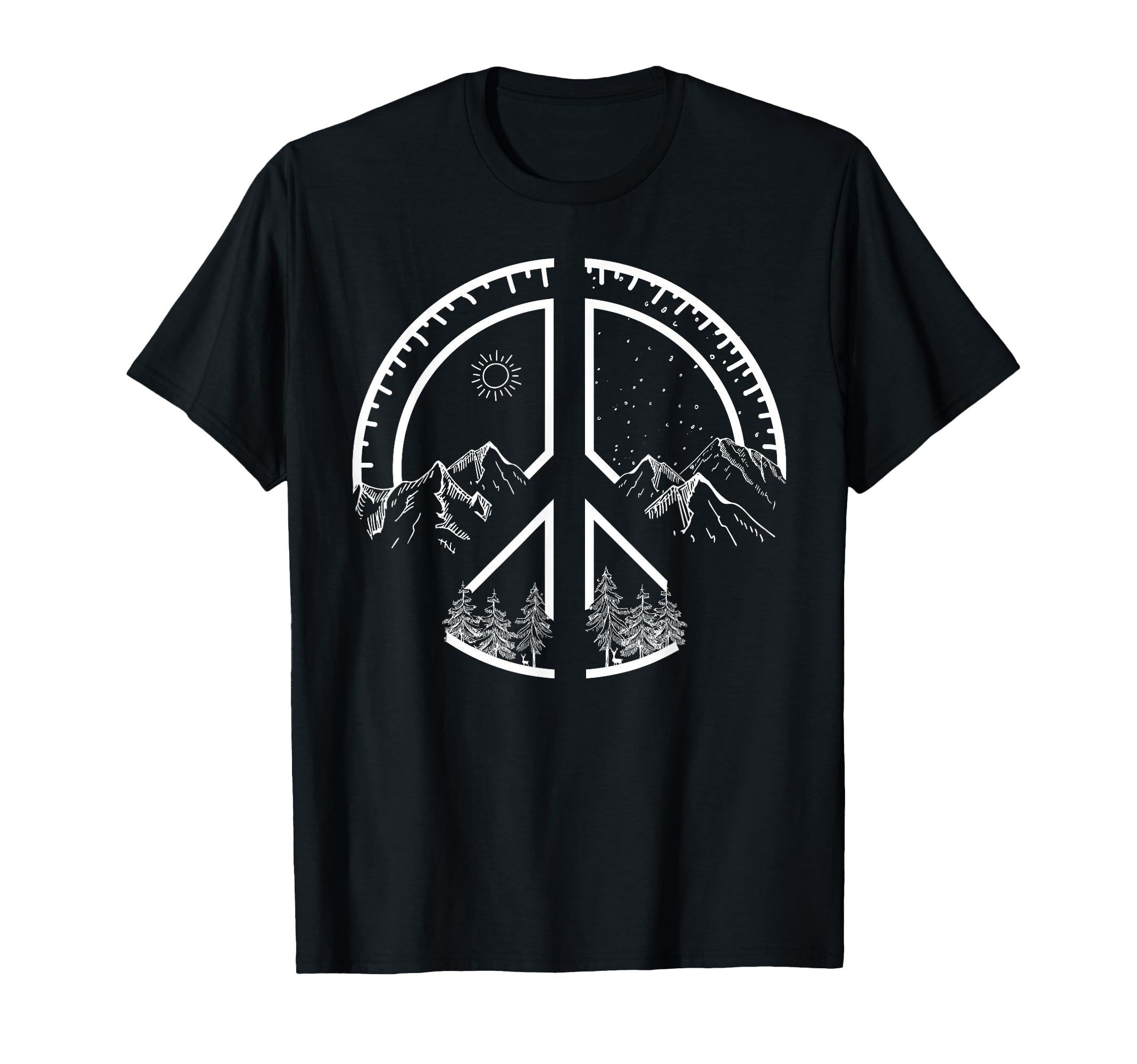 Four Seasons Peace Sign Outdoor T-Shirt - Aesthetic Graphic Men Women - T-Shirt, Sweatshirt, Hoodie