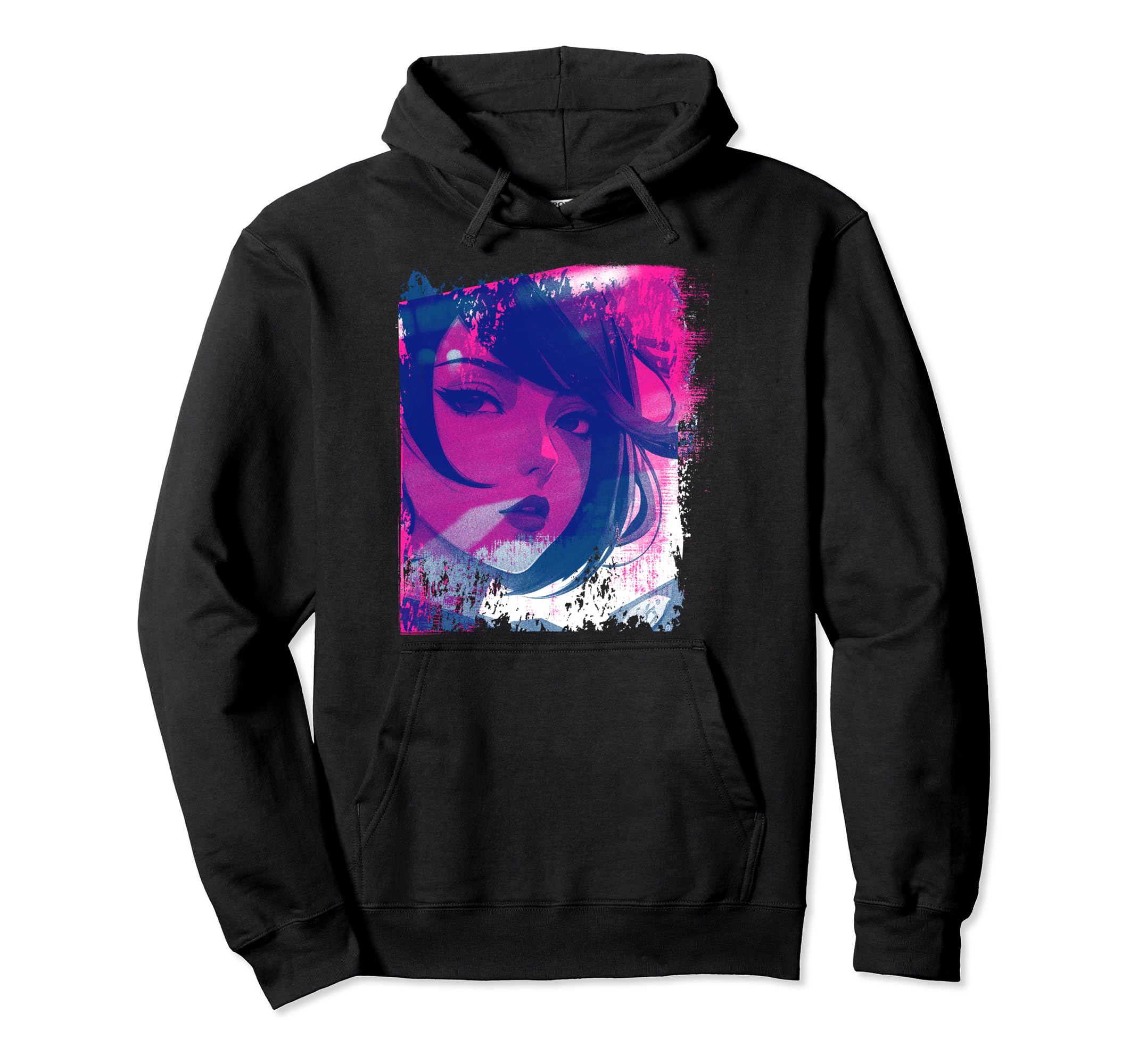 Vaporwave Egirl Aesthetic Anime Hoodie - Minimalist Print for Adults - T-Shirt, Sweatshirt, Hoodie