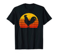 Sunset Rooster Chicken Farmer T-Shirt - Aesthetic Graphic Men Women - T-Shirt, Sweatshirt, Hoodie