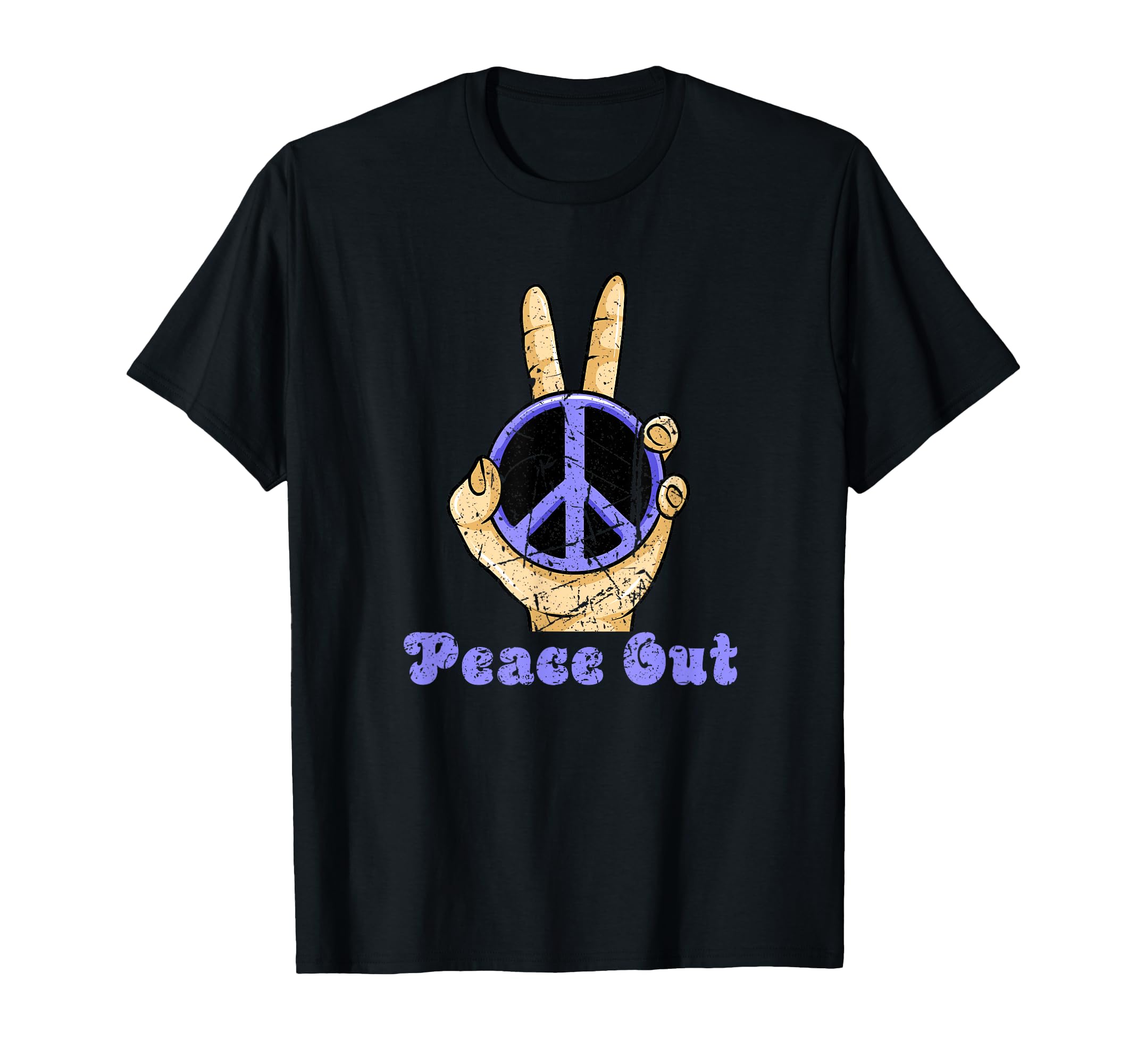 Retirement Hippie Peace Out Sign T-Shirt - Aesthetic Graphic Men Women - T-Shirt, Sweatshirt, Hoodie