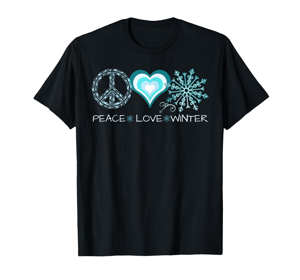 Peace Love Winter Snowflake T-Shirt - Streetwear Style for Adults - T-Shirt, Sweatshirt, Hoodie
