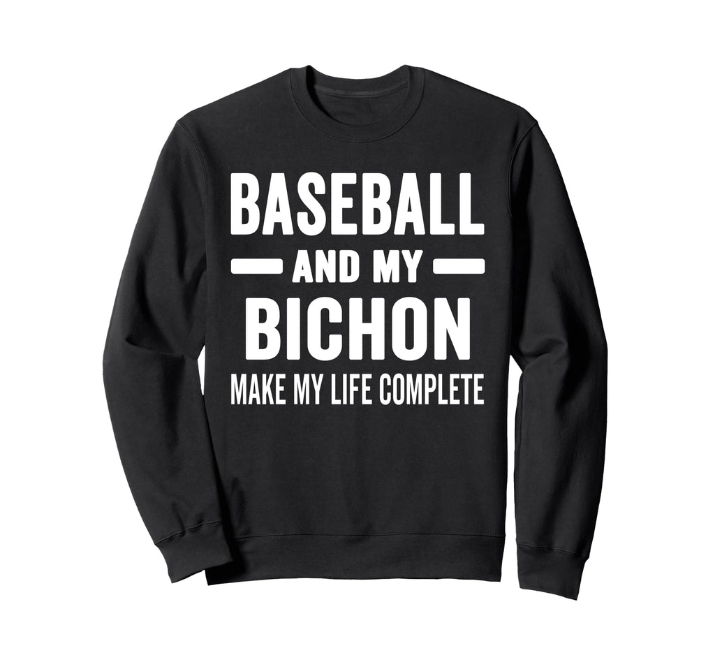 Baseball And My Bichon Mama Dog Sweatshirt - Trendy Graphic for Adults - T-Shirt, Sweatshirt, Hoodie