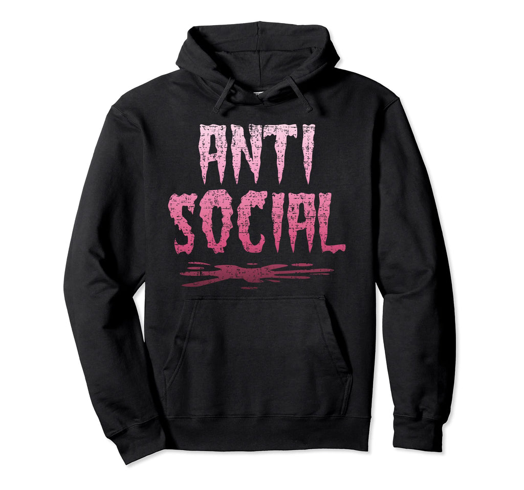 Anti Social Vaporwave Alt Aesthetic Hoodie - Custom Art Print Men Women - T-Shirt, Sweatshirt, Hoodie